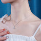 Snowflake Dance - A Fashionable And Light Luxury Jewelry Pendant Necklace Set With Top-quality Moissanite, S925 Silver Plated Platinum