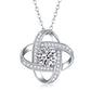 Cycle - Set With Top-quality Moissanite, Fashionable And Light Luxury Jewelry, Silver Pendant Necklace S925, Silver-plated Platinum