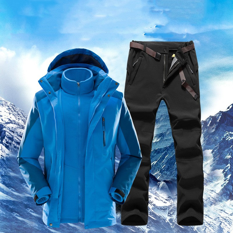 Two Piece Set Of Plush Warm Hiking Pants