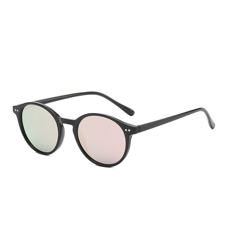 Round Polarized Full Rim Frame Sunglasses