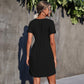 Women's Minimalist V-neck Flared Style Elegant Inner Wear Commuter Dress