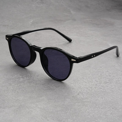 Fashionable UV-protective Round-frame Sunglasses For Women