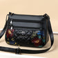 A Multi-layered Crossbody Bag With A Fashionable Large-capacity Embroidered Thread Design