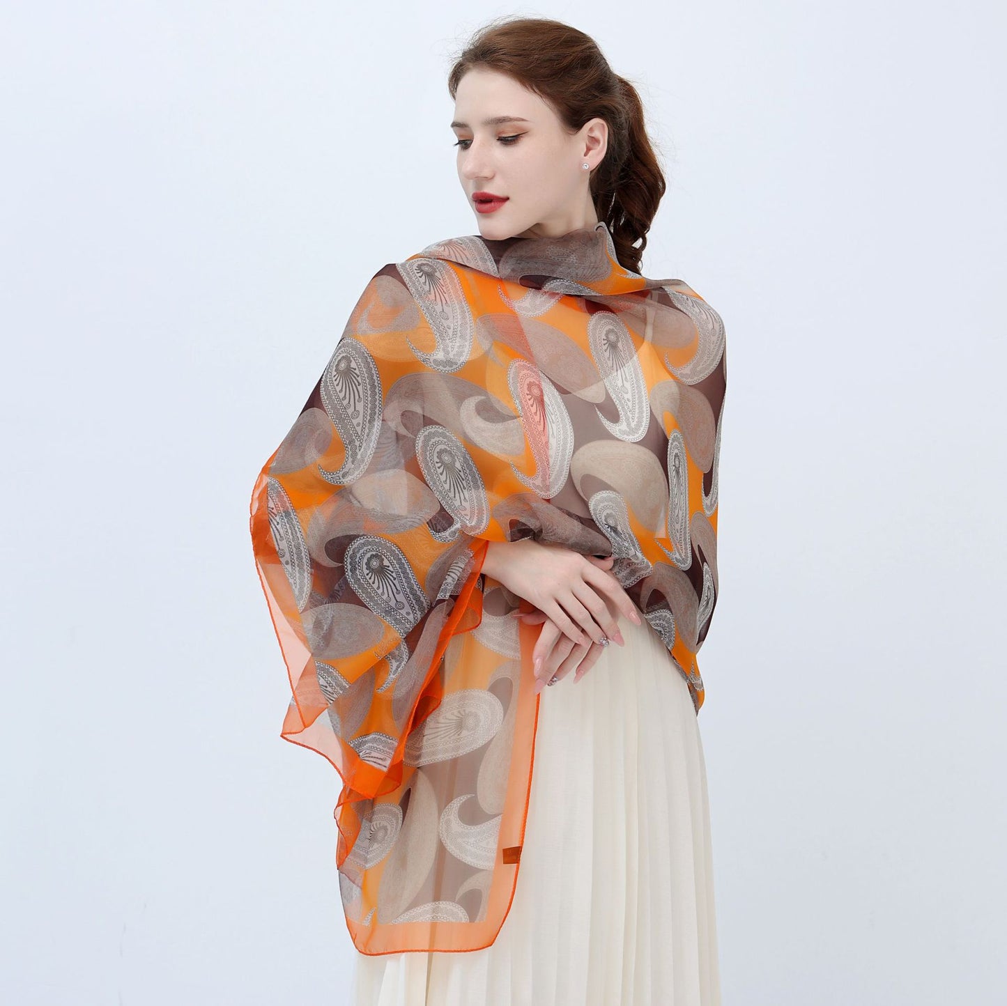 Yarn Cashew Printed Beach Travel Sun Protection Scarf