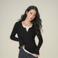 Shoulder Small V-neck Long-sleeve Women's Top Inner Wear