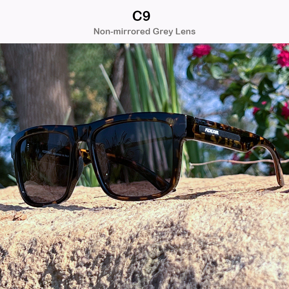 Square Polarized Sunglasses Large Frame Cover Face Men's And Women's Travel Glasses