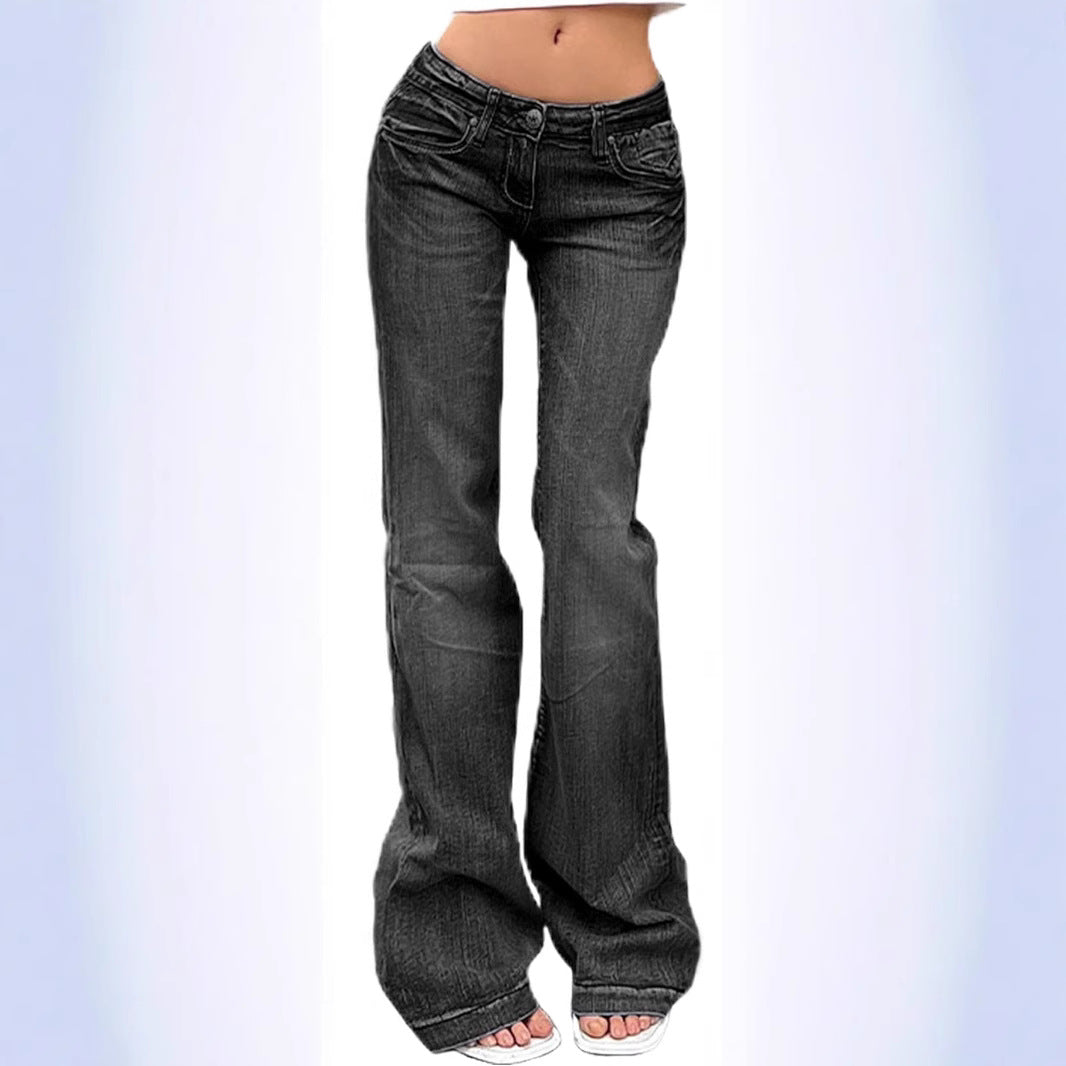 Women's Jeans American Retro Spicy Girl Bell-bottom Pants Slim And Slimming Stretch