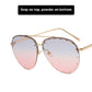 Women's Metal Rivet Large Frame Fashionable Sunglasses