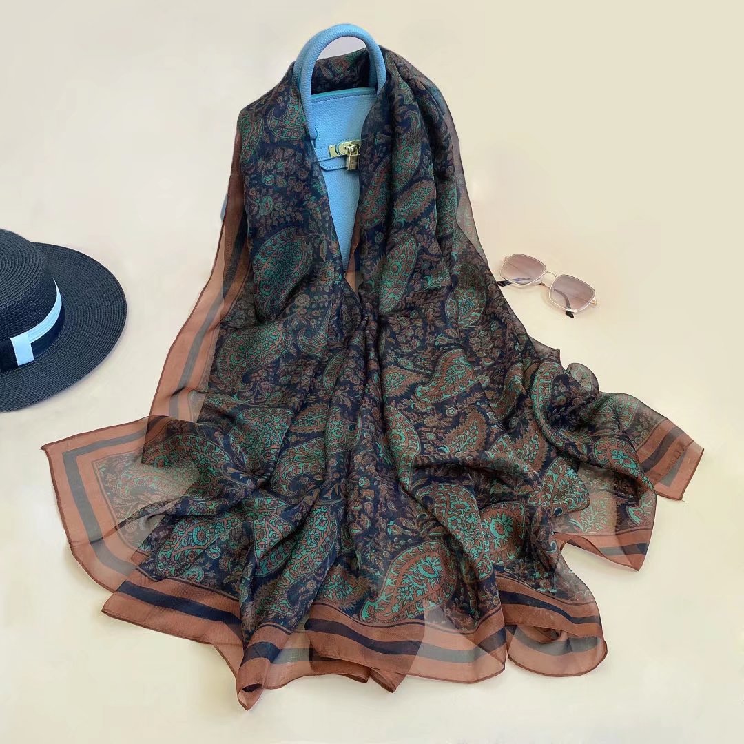 Yarn Cashew Printed Beach Travel Sun Protection Scarf