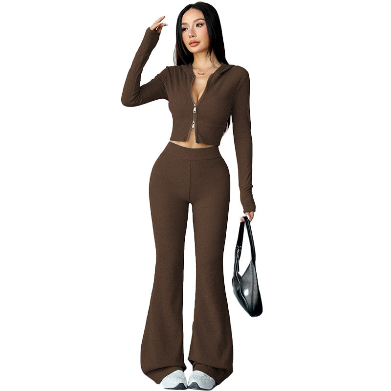 Yoga Suit With Hood For Outer Wear