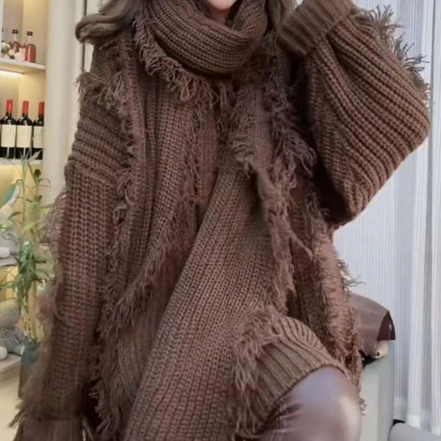 Womens Two-Piece Relaxed-Style Split-Panel Top Set