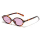 Plain Glasses Retro Oval Frame Sunglasses