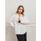 Women's Plus Size Striped Work Casual Long Sleeve Shirt