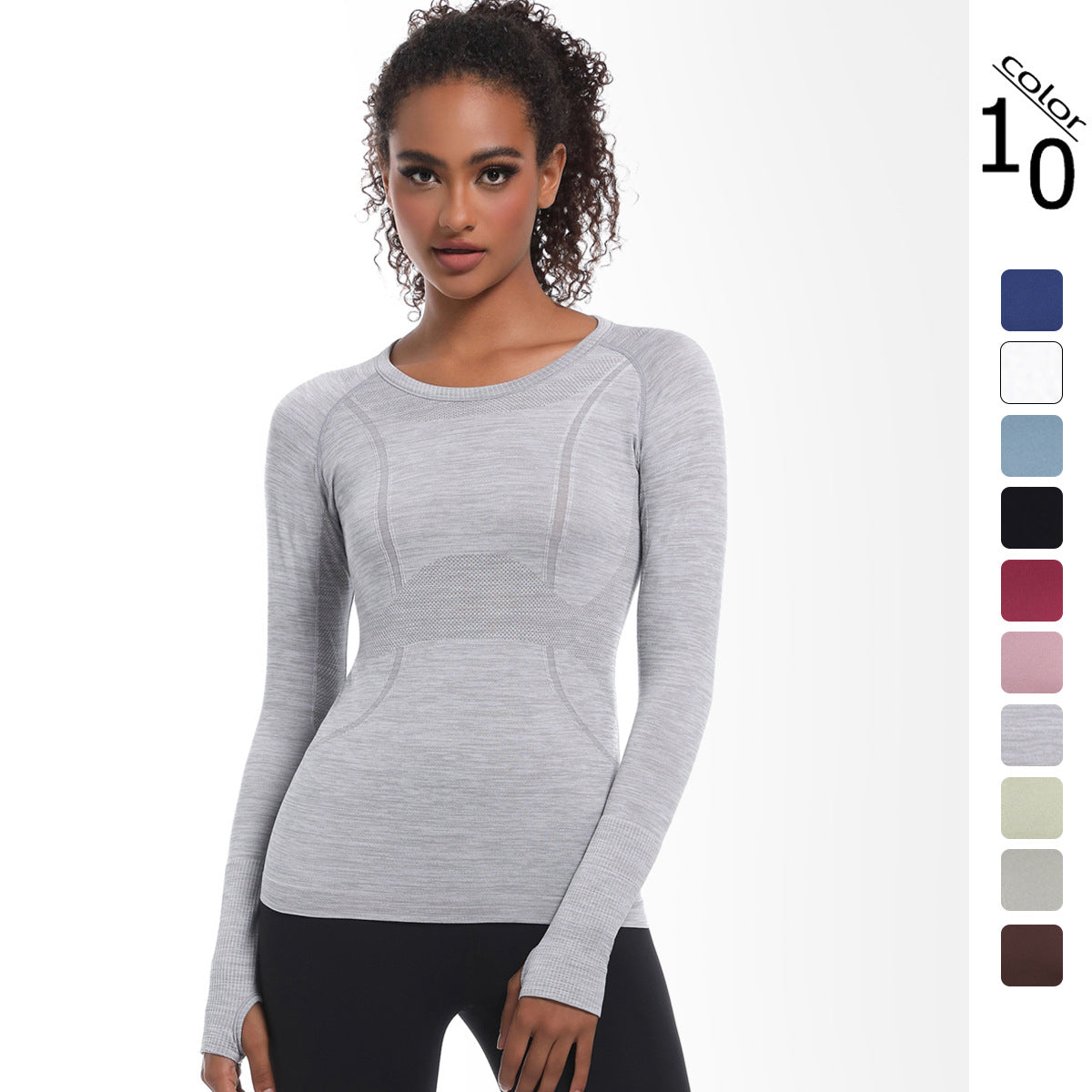 Sports Running Fitness Breathable Seamless Long Yoga Wear