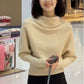 French Semi-high Neck Women's Thick Lazy Style Inner Wear Knitted Sweater