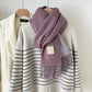 Thickened Double-sided Two-tone Wool Scarf Versatile Solid-color Tassel Shawl For Warmth And Style
