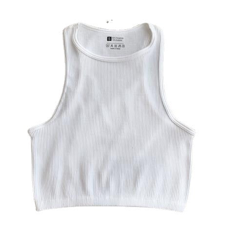 Solid Color Sleeveless Vest Women's Summer High Waist Short Navel Fitness Running Yoga Clothes