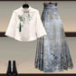 New Chinese Style Wear A Set Of Plus Size Hanfu Horse-face Skirt Two-piece Suit