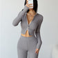 Yoga Suit With Hood For Outer Wear