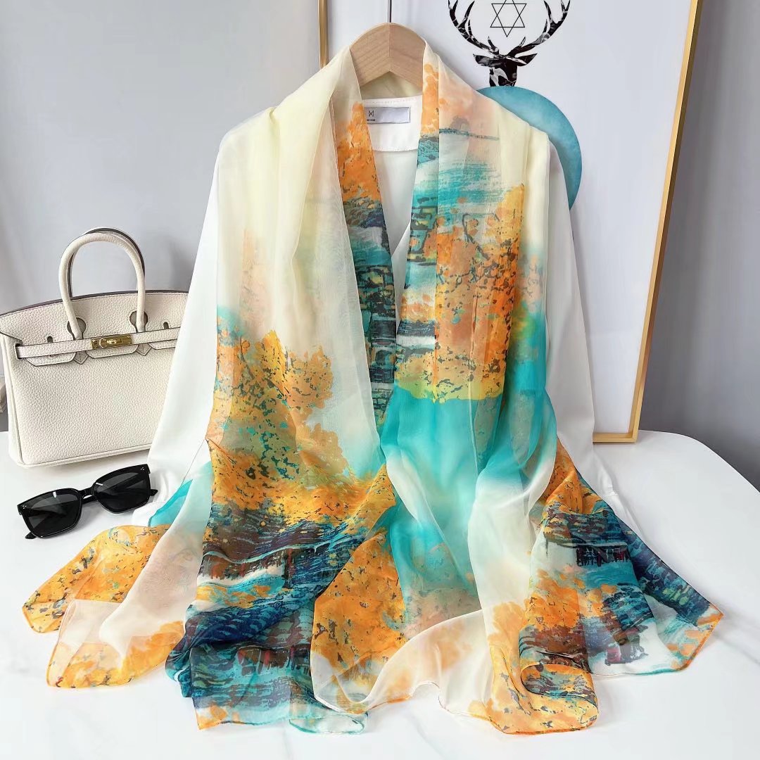 Yarn Cashew Printed Beach Travel Sun Protection Scarf