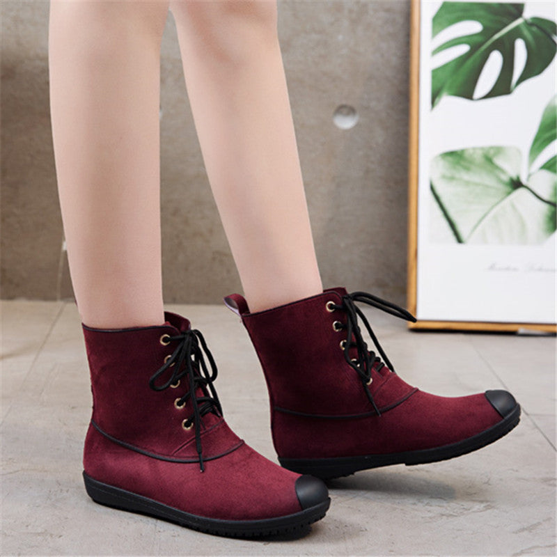 Women's Lightweight Non-slip Outer Wear Waterproof Martin Boots