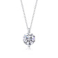 Time Endures - A Fashionable And Light Luxury Jewelry Pendant Necklace Set With Top-quality Moissanite, S925 Silver Plated Platinum
