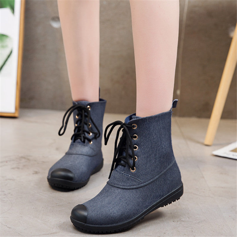 Women's Lightweight Non-slip Outer Wear Waterproof Martin Boots