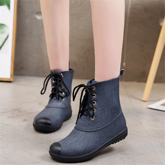 Women's Lightweight Non-slip Outer Wear Waterproof Martin Boots