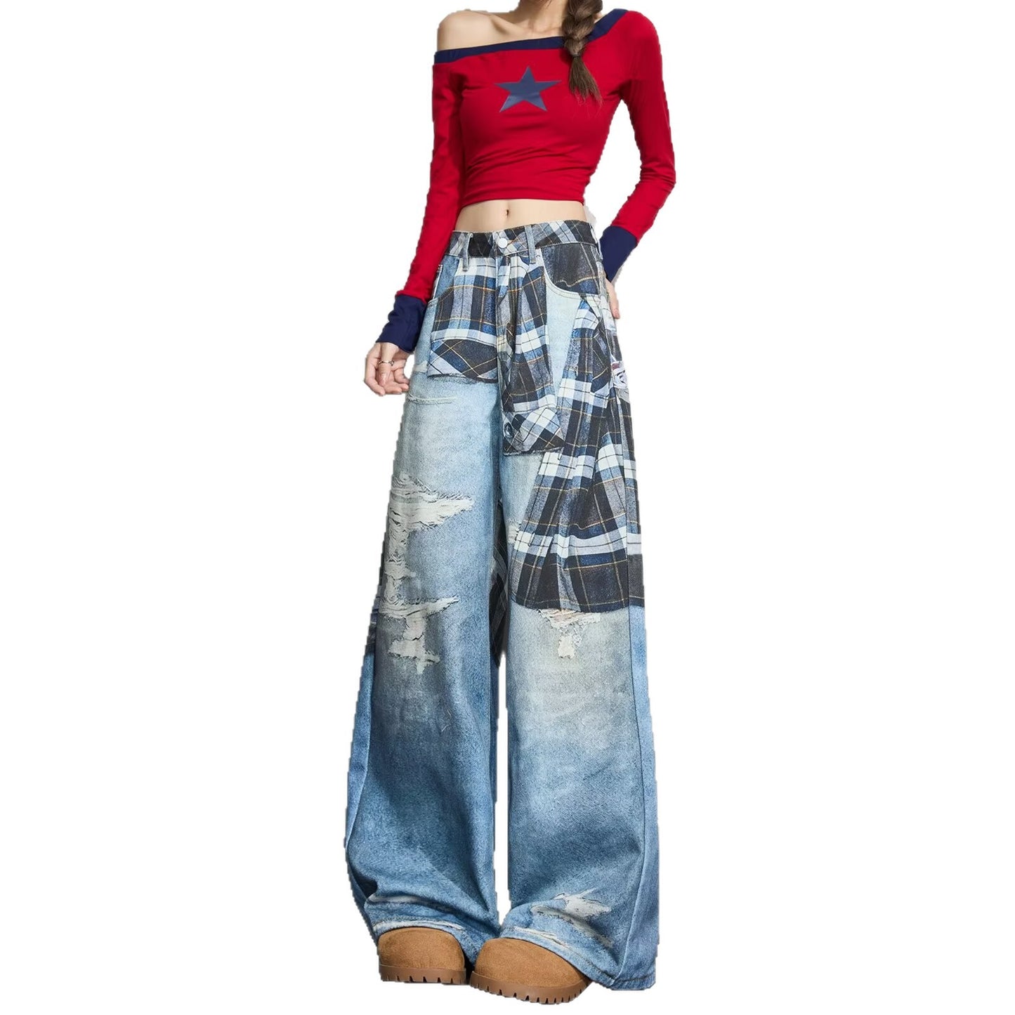 High Street Wide-leg Loose Couple Casual Pants