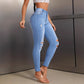 Elastic Slim-fit Women's Stylish Ripped Jeans