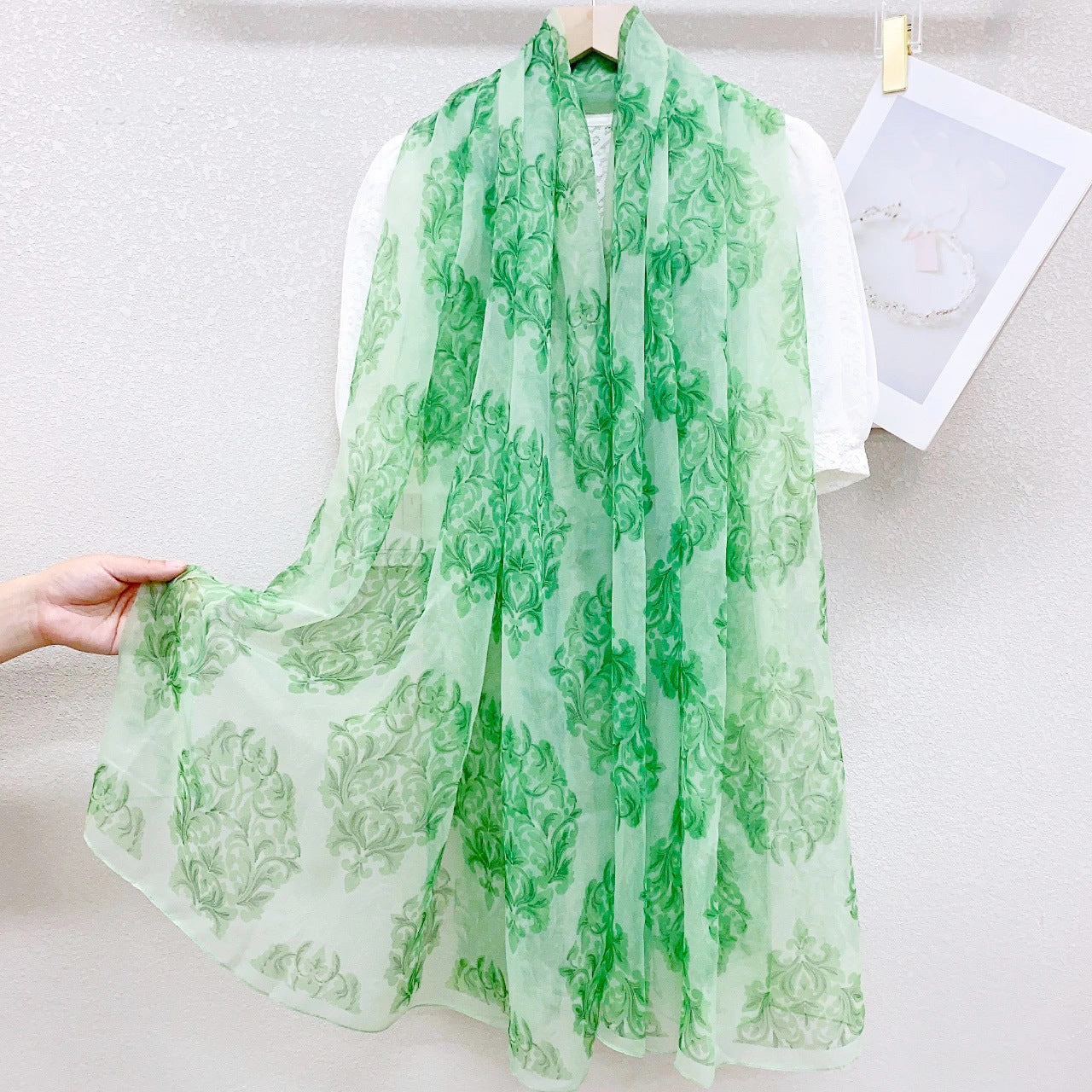 Yarn Cashew Printed Beach Travel Sun Protection Scarf