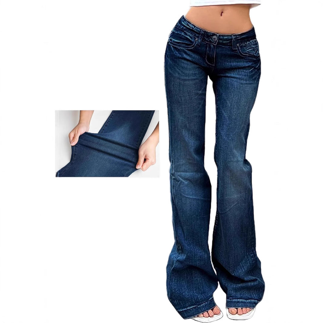 Women's Jeans American Retro Spicy Girl Bell-bottom Pants Slim And Slimming Stretch