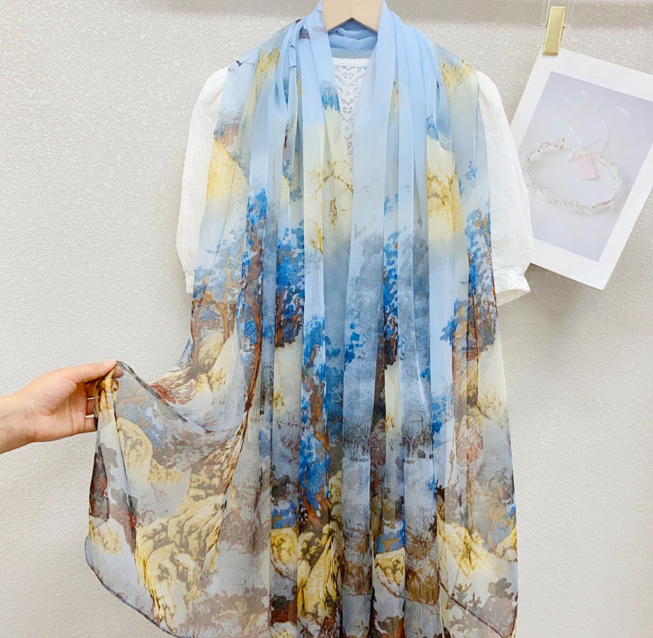 Yarn Cashew Printed Beach Travel Sun Protection Scarf