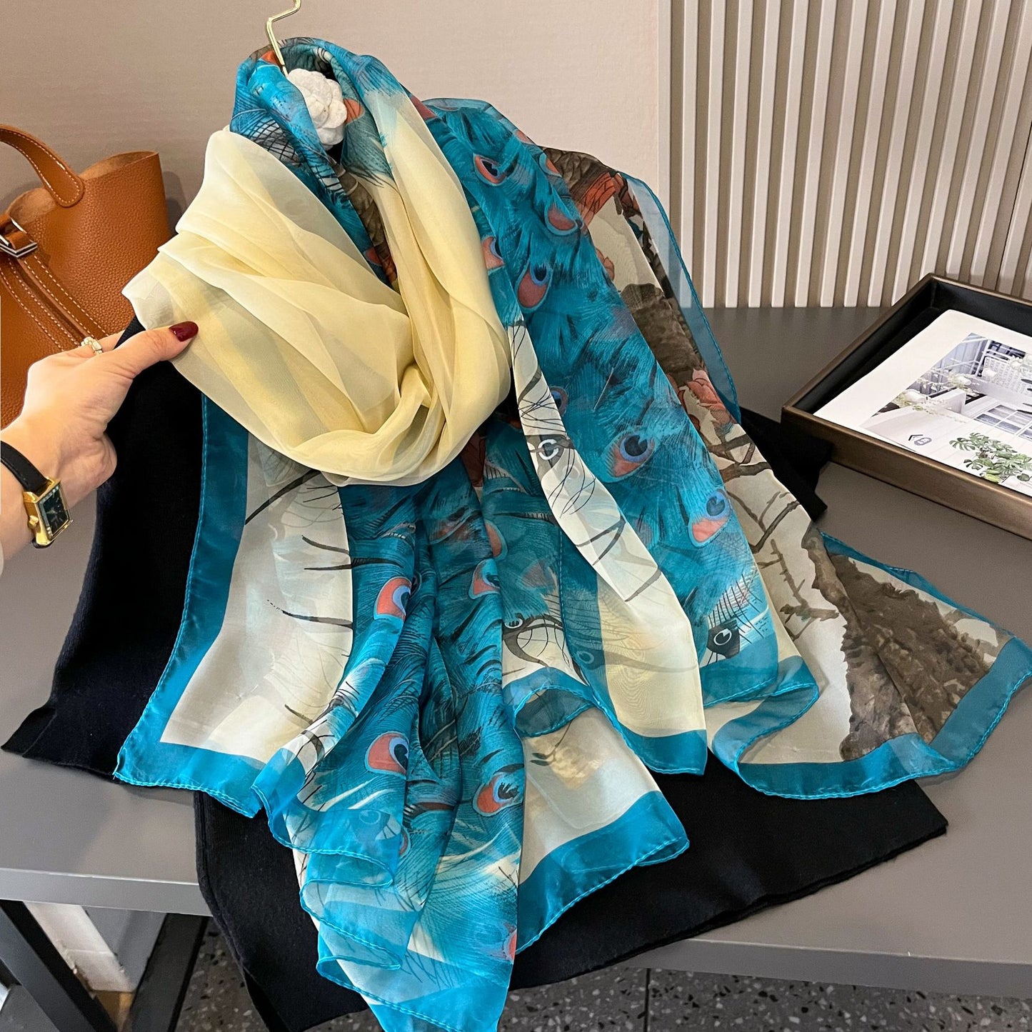 Yarn Cashew Printed Beach Travel Sun Protection Scarf