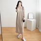 Womens Relaxed Minimalist Knee Length Knit Dress