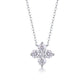Lucky Four-Leaf Clover - A Fashionable And Light Luxury Jewelry Pendant Necklace Set With Top-quality Moissanite, S925 Silver Plated Platinum