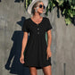 Women's Minimalist V-neck Flared Style Elegant Inner Wear Commuter Dress