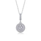 Double Ring Combination - Set With Top-quality Moissanite Fashionable Light Luxury Jewelry Silver Pendant Necklace S925 Silver Electroplated Platinum