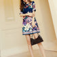 Summer Temperament Goddess Fan Clothes Ladies Floral Loose And Thin Fashion Dress