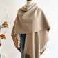 Solid Color Fashion Retro High-grade Travel Warm Outerwear Cloak Robe