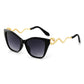 Retro Snake Temple Metal Cat Eye Party Sunglasses