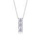 One-character Circle - A Fashionable And Light Luxury Jewelry Pendant Necklace Set With Top-quality Moissanite, S925 Silver Plated Platinum