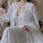 Two Piece Set Of Women's Mesh Suspender Nightgown
