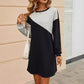 Womens Color-Block Crew-Neck Dress