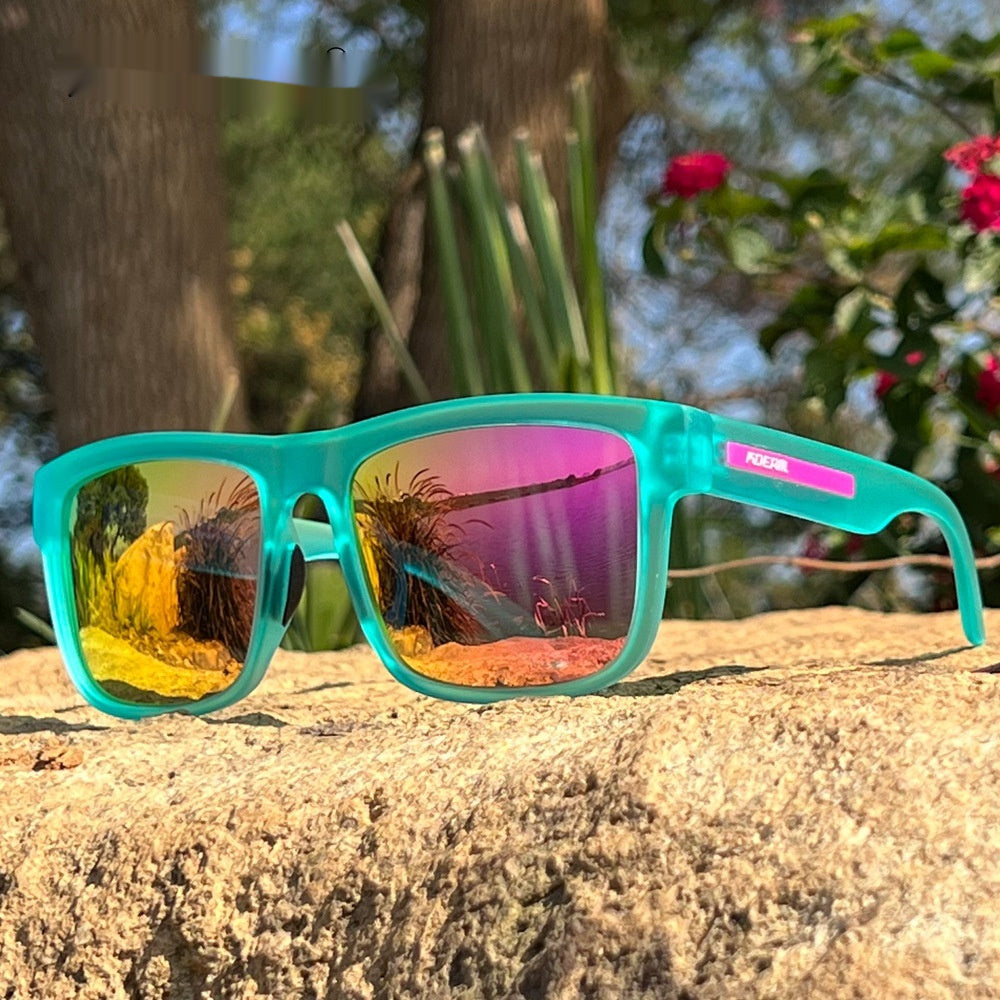 Square Polarized Sunglasses Large Frame Cover Face Men's And Women's Travel Glasses