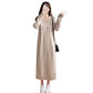 Womens Relaxed Minimalist Knee Length Knit Dress
