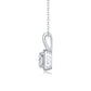 Small Square Diamond - Set With Top-quality Moissanite, Fashionable And Light Luxury Jewelry, Silver Pendant Necklace S925, Silver-plated Platinum