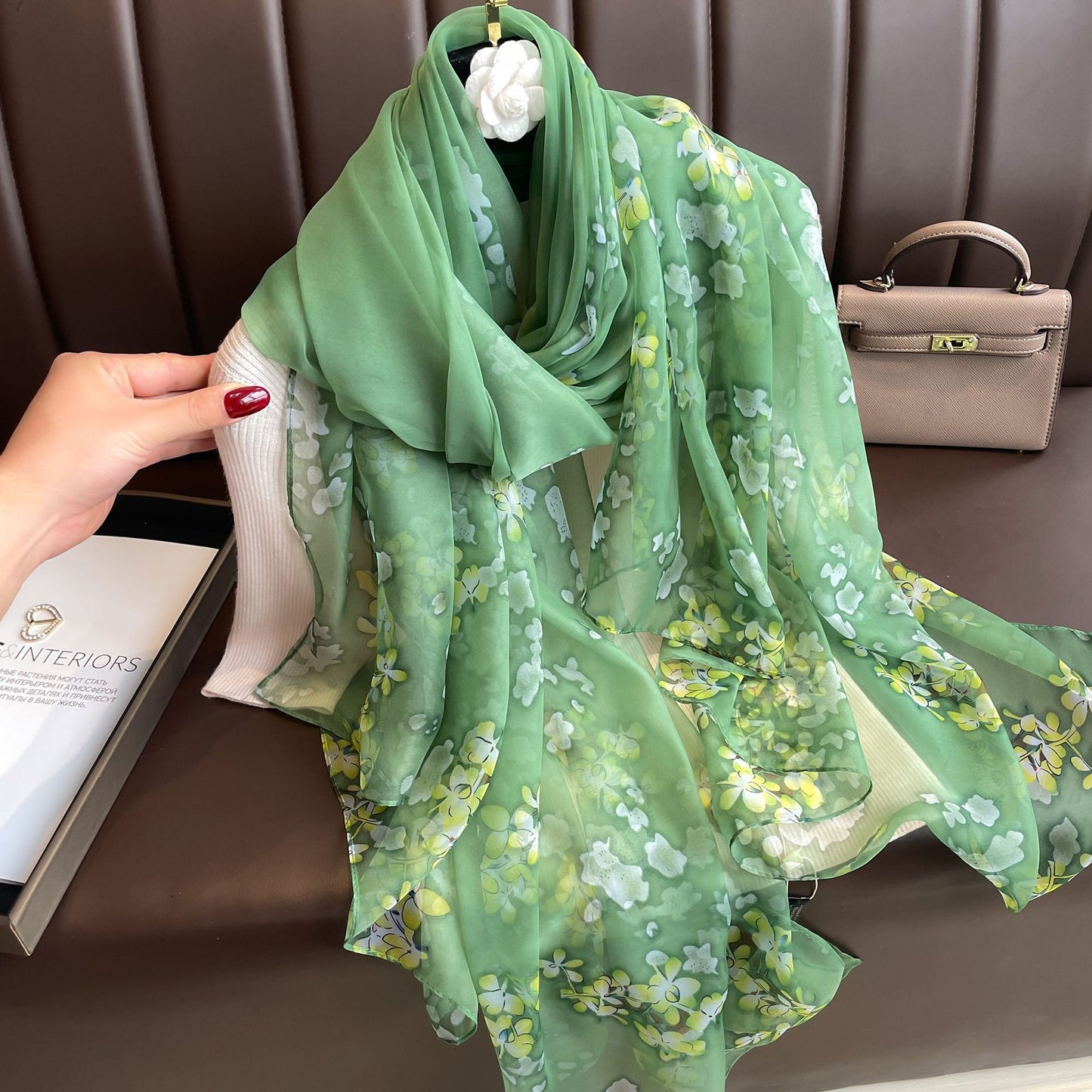 Yarn Cashew Printed Beach Travel Sun Protection Scarf