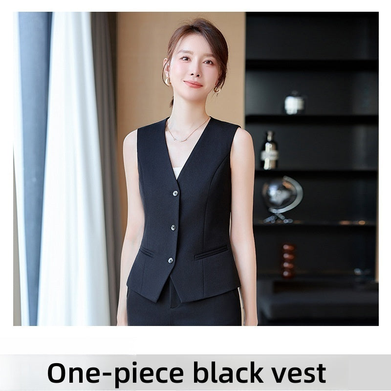 Women's Outer Wear Vest Waistcoat Hotel Receptionist Uniform Work Clothes