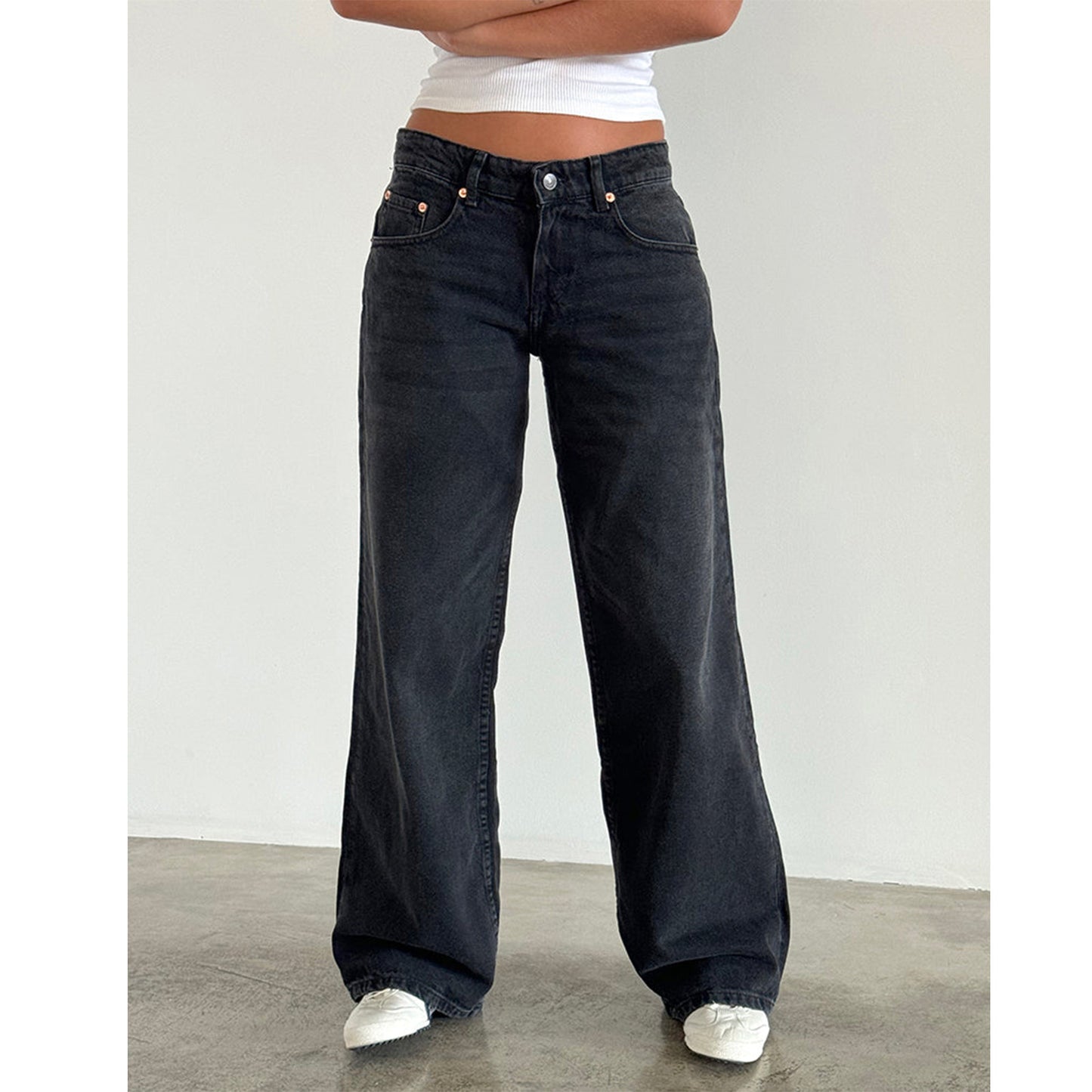 Women's American-style Vintage Straight-leg Jeans